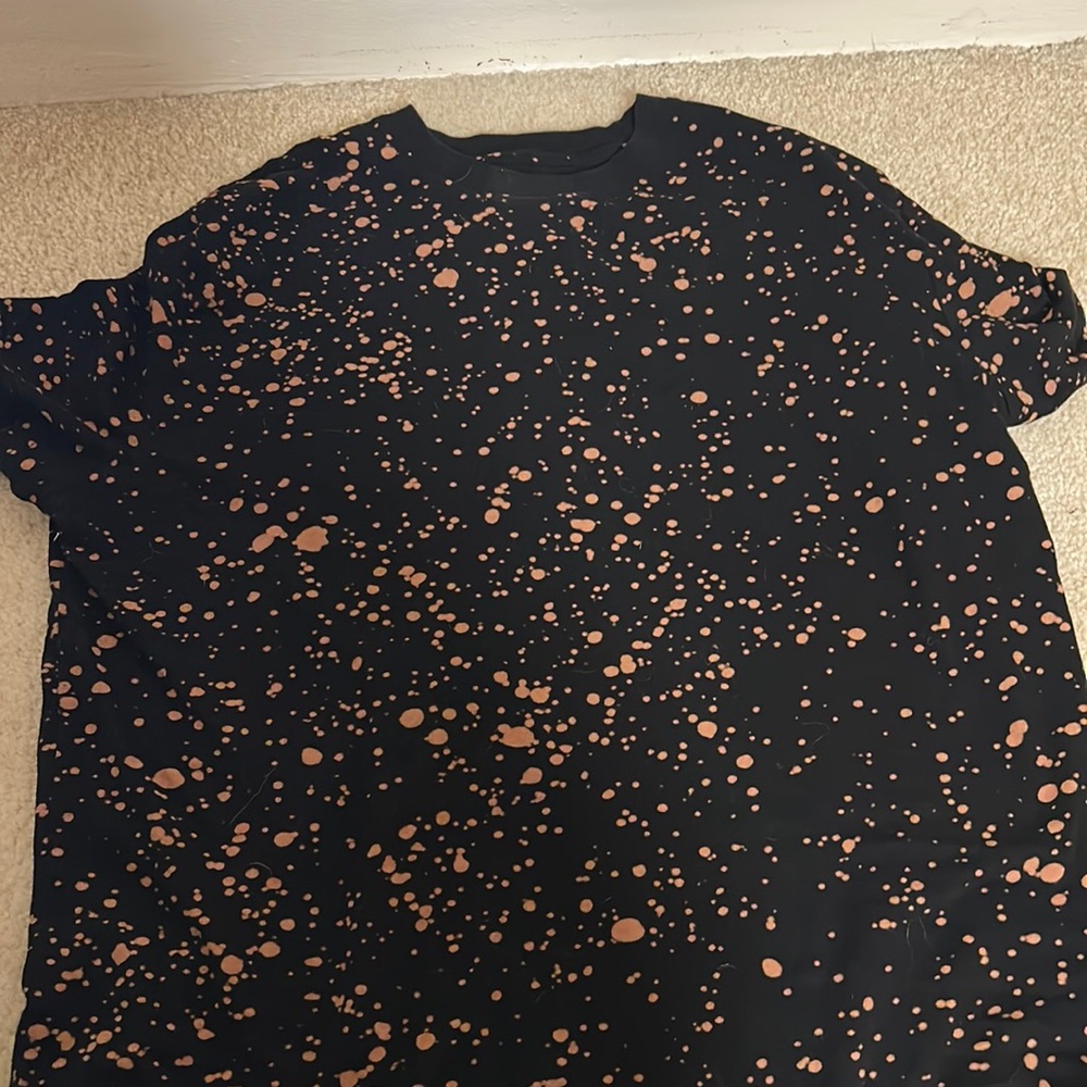 Black bleach pattern shirt